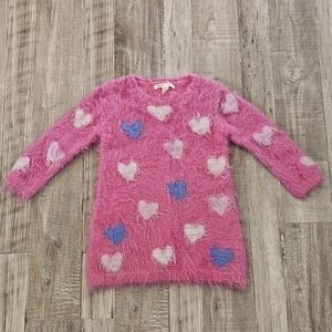 Hatley Pink Fuzzy Sweater Dress For Kid